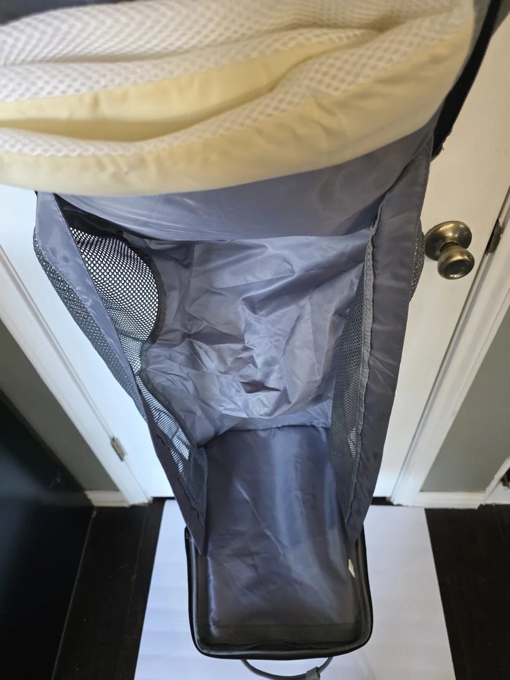 Gray Baby Diaper Backpack - Practical Hands-Free Baby Bag
